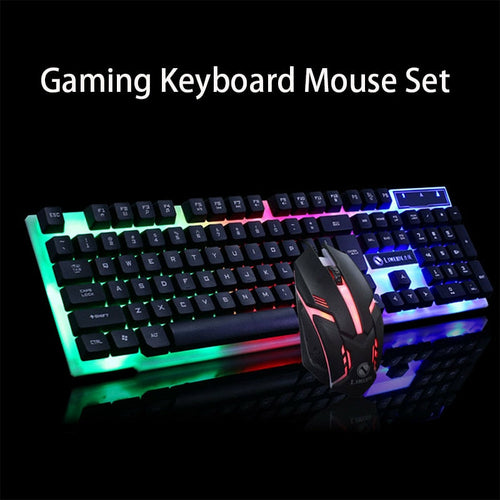 RGB Gaming Keyboard & Mouse Set – 104 Keys, 1600 DPI, Wired