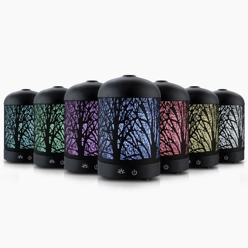 Devanti 4-in-1 LED Ultrasonic Aroma Diffuser – Humidifier, Purifier & Night Light, 160ml, Black