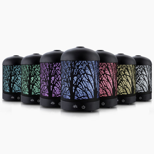 Devanti 4-in-1 LED Ultrasonic Aroma Diffuser – Humidifier, Purifier & Night Light, 160ml, Black