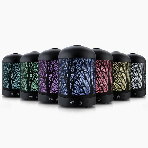 Devanti 4-in-1 LED Ultrasonic Aroma Diffuser – Humidifier, Purifier & Night Light, 160ml, Black