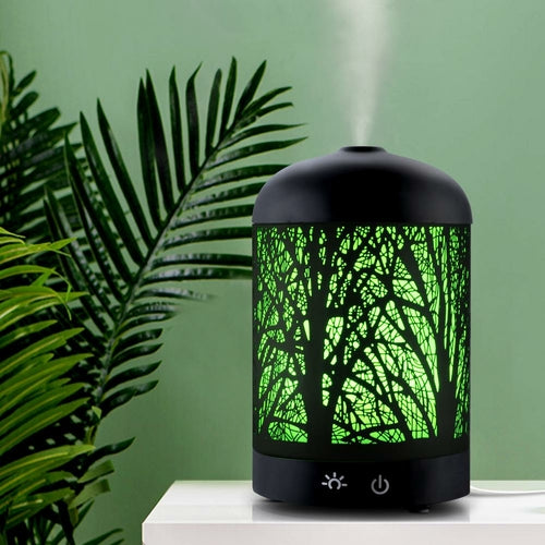 Devanti 4-in-1 LED Ultrasonic Aroma Diffuser – Humidifier, Purifier & Night Light, 160ml, Black