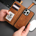 iPhone 16 Pro Max Leather Wallet Case – MagSafe, RFID Blocking, Kickstand