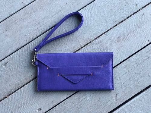 Delancey Vegan Leather Wristlet Wallet – Royal Blue