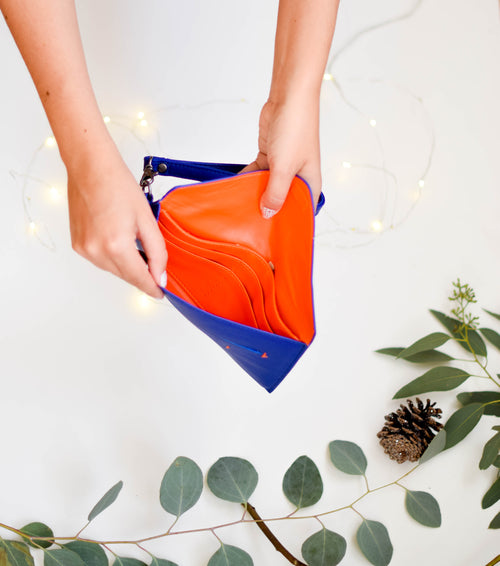 Delancey Vegan Leather Wristlet Wallet – Royal Blue