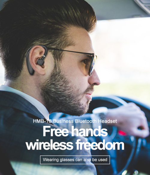 Wireless Bluetooth 5.0 Headset – 17Hr Battery & Noise Cancelling