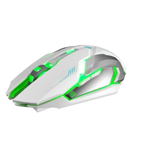 Wireless Silent LED Gaming Mouse – 1600 DPI, Rechargeable, Ergonomic