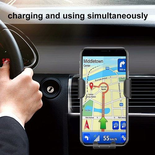 10W Wireless Car Charger & Phone Mount – Qi Fast Charge, Universal
