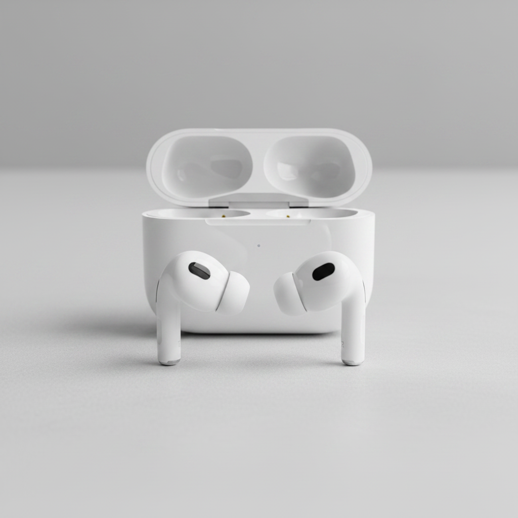 Earbuds side by side close-up