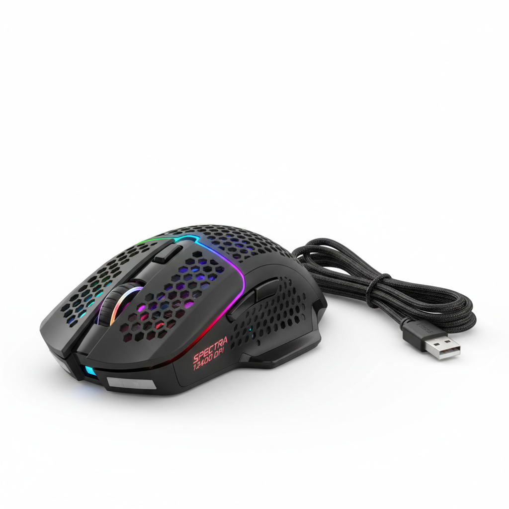 RGB Gaming Mouse on white background