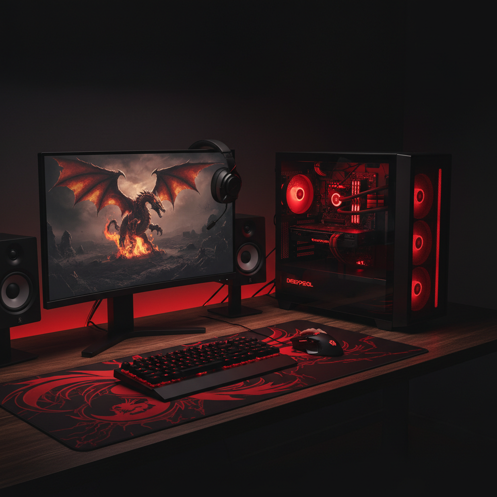 DEEPCOOL Kendomen RD gaming desk lifestyle