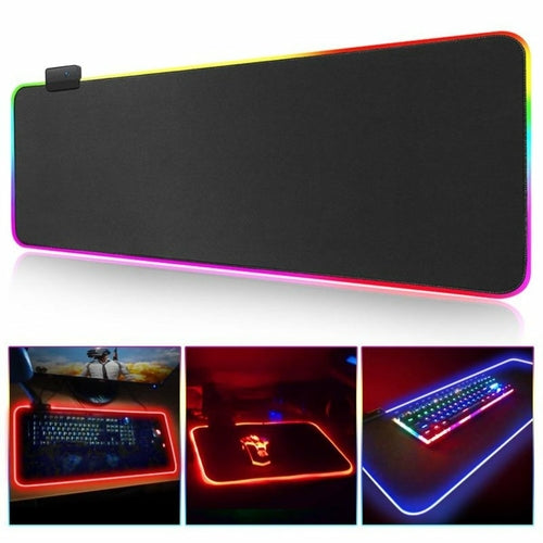 RGB Gaming Mouse Pad XL – 13 Lighting Modes, Anti-Slip