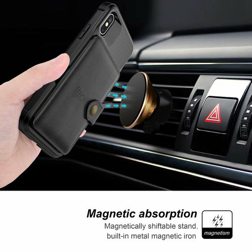 iPhone Wallet Case – 360° Armour Protection, Magnetic, Vegan Leather